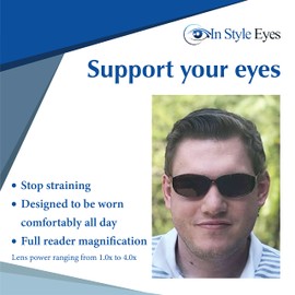 In Style Eyes Stylish Full Reader Sunglasses - Full-Rimmed, Oval Frame Cheater Glasses - Medium Tinted Non-Polarized Lens - Tortoise - 2.0x