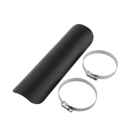 Keenso Steel Universal Motorcycle Exhaust Pipe Heat Shield Silencer Staight Cover Black/Silver (optional), black