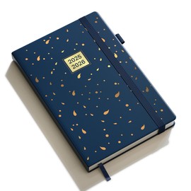 DeDe Bee Academic Diary 2025-2026 Week to View, A5 Mid Year Weekly Planner, 18Months Diary for Teacher, Students, Work& Home, July 2025 - December 2026 (Blue)