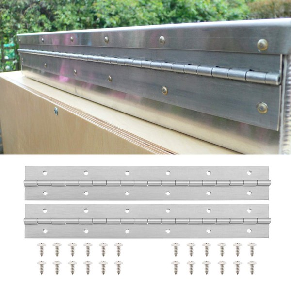 BEAMNOVA 2 Pcs Piano Hinge Continuous Hinges 2x12 Inch 304