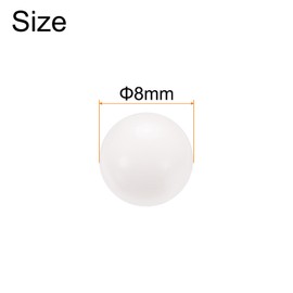 sourcing map 100pcs POM Bearing Balls 8mm Solid Plastic Bearing Balls, Precision POM Balls