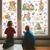 Tsathoggua Easter Window Cling, 9 Sheets Easter Bunny Window Stickers