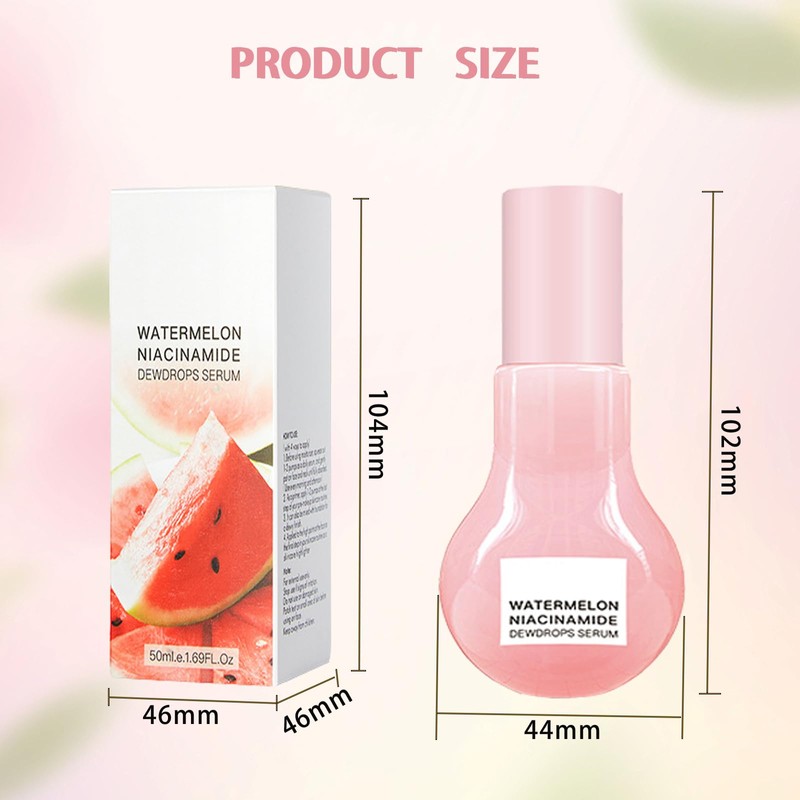 Watermelon Niacinamide Moisturiser Serum, Dew Drops Face Serum, Watermelon Glow