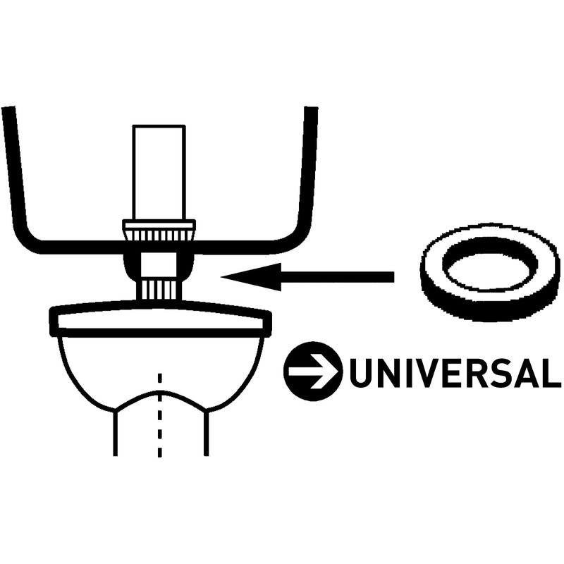 Sanitop-Wingenroth Cistern Gasket Set, 2 Piece Set, Gasket Assortment, Rubber