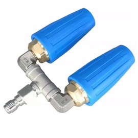 High Pressure Washer Tip Rotating Dual Tips Turbo Nozzle 1/4" 4000PSI Replacement Turbo Nozzle Aluminium Alloy Rust Resistant Pressure Washer Accessories-