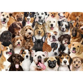 Puzzle for Adults 1000 Pieces Lovely Dogs 70 x 50 cm Puzzles for Adults Educational Game Challenge Toy 1000 Pieces Puzzles for Adults Children