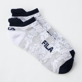 Fila Golf 745930 Men's Golf Socks, Ankle Socks, Antibacterial, Odor Resistant, Anti-Slip, white, Free size