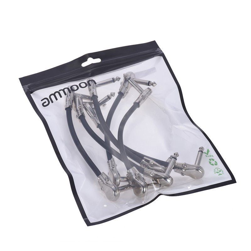 15cm/ 6in Guitar Effect Pedal Instrument Patch Cable 1/4'' Silver