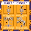 5.75ft Life Size Posable Halloween Skeleton, Movable Joints