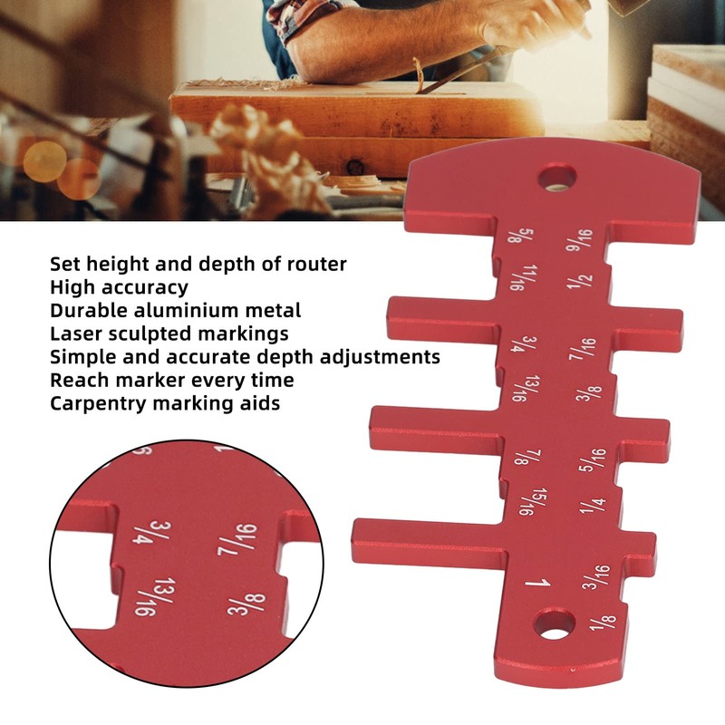 Step Depth Gauge Tool Height Limiter Router Height Template Carpentry