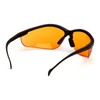 Pyramex Venture II Safety Eyewear, Orange Lens With Black Frame