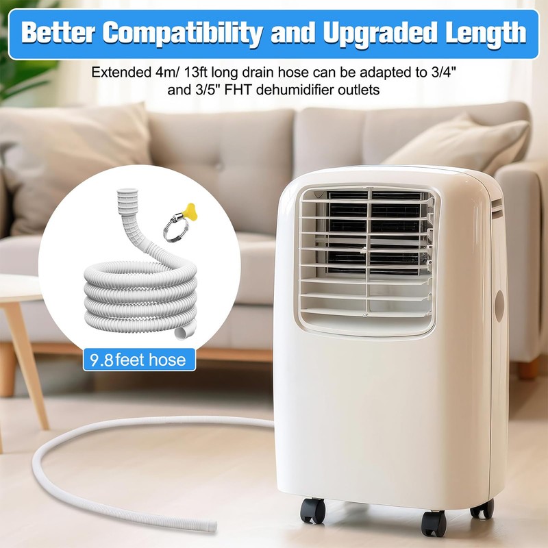 Flexible Drain Hose for Air Conditioning and Dehumidifier - 4m