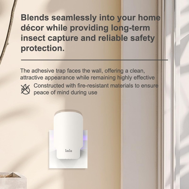 imio Indoor Flying Insect Trap with UV Light, Fruit Fly,