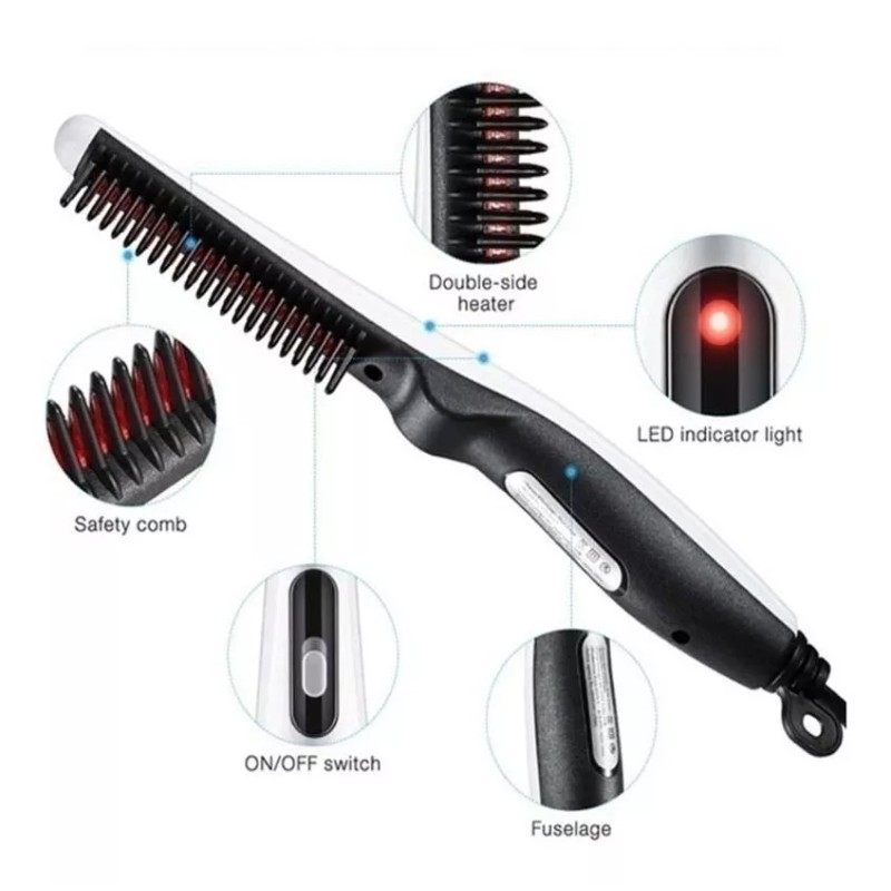Kcysta Cepillo Peine, Plancha De Pelo Eléctrica, Moldeador Masculin