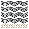 sourcing map 12 Pcs 90 Degree Plastic Corner Braces, 28x17.5x28mm