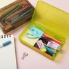 Mr. Pen- Clear Pencil Boxes, 3 Pack, Earthy Color, Snap-Tight