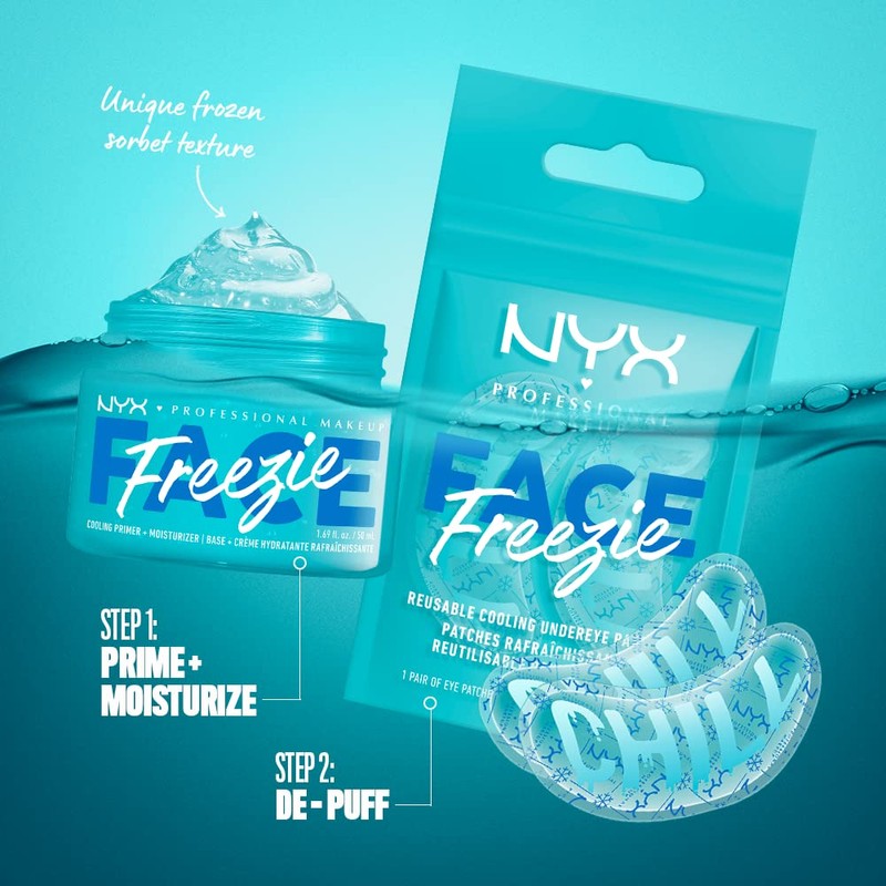 NYX Professional Makeup Reusable Cooling Undereye Patches, Cryotherapy-Inspired Under Eye