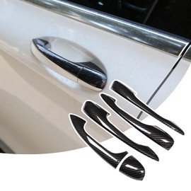 DIYUCAR for MB Benz A Class A180 A200 A250 W177 V177 2019 2020 2021 Car ABS Chrome Door Handle Cover Trim LHD Accessories (Carbon Fiber)