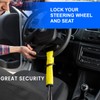 MAEZOE Car Steering Wheel Lock with 3 Keys, Seat Buckle