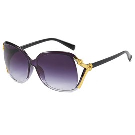 Insvog Women's Sports Sunglasses, For Driving, Wellington Shape, Ultra Lightweight, UV400, UV Protection, Suitable for All Face Types, Fashion Gradient, Travel, Running, Fishing, Climbing, Black
