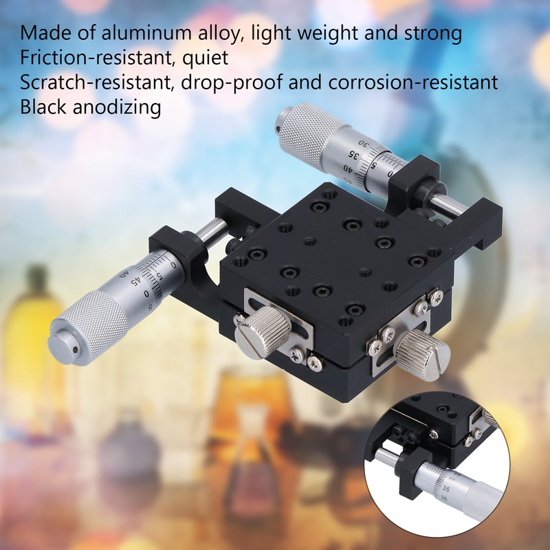 XY Linear Stage Cross Roller Micrometer Manual Slide Table Trimming