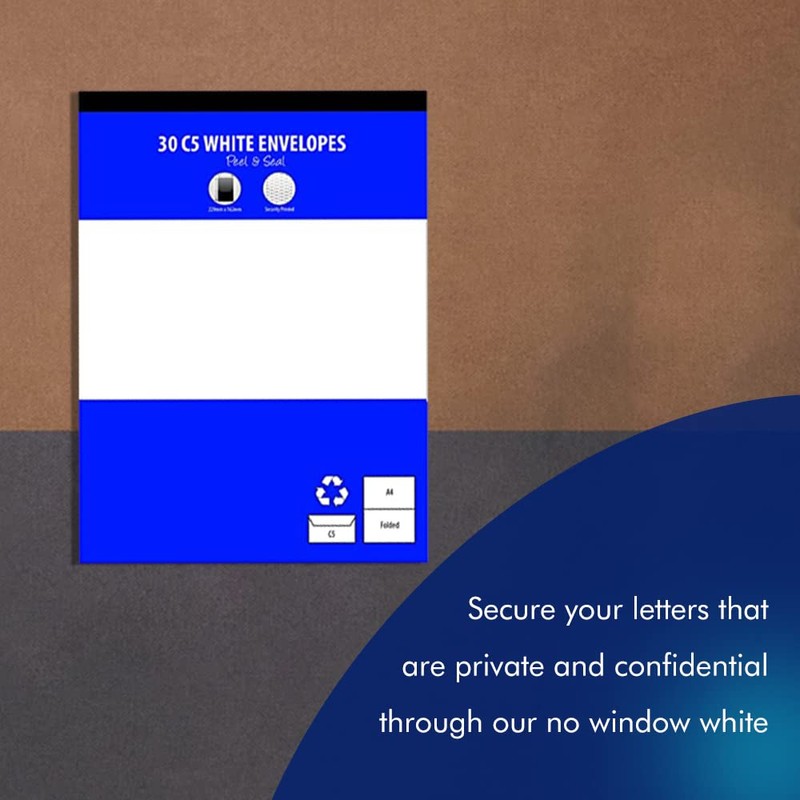 Premium Quality Office C5/A5 White Mailing Envelopes 80 GSM Peel