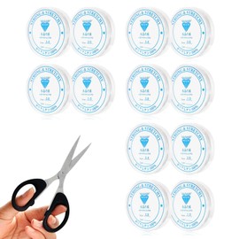 12 Rolls of Elastic Jewellery Thread, Elastic Band for Bracelets, Elastic Band for Bracelets, Elastic Band for Bracelets, for Pearl Jewellery, Bracelets Crafts, with 1 Scissors