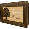 Hidden Gun Storage Cabinet with Family Branches by Bellewood Designs