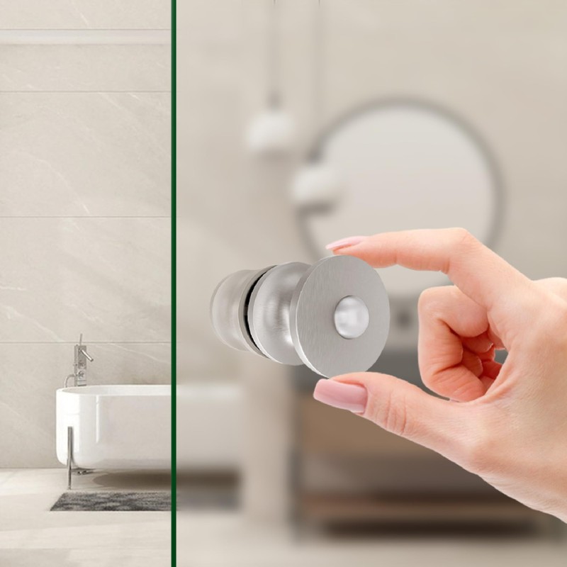 iBath Shower Door Handle, Anti-Collision Glass Door knob Compatible with