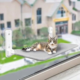 Cat Bet, Cat Hammock, Pet Bed, Strong Suction Cup, Large, Cat Bet, Cat Hammock, Nyal Sock, For All Seasons, Zipper, Easy Assembly, Washable, Foldable, For Windows, Sunbathing, Cats, Stress Relief,