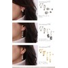 R-days Daikanyama Earrings Converter, Screw Type, Gold, Silver, Painless, Crystal