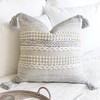 BlissBlush Gray Decorative Throw Pillow Cover 22X22, Boho Accent Pillow