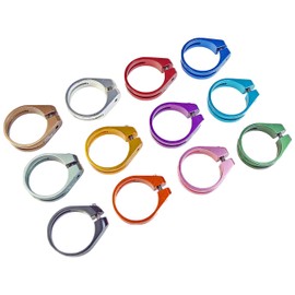 OMNI Racer Worlds LIGHTEST Alloy Seatpost Clamp JUST 10grams!! 31.8-32mm Beautiful Color Choices! (Silver)