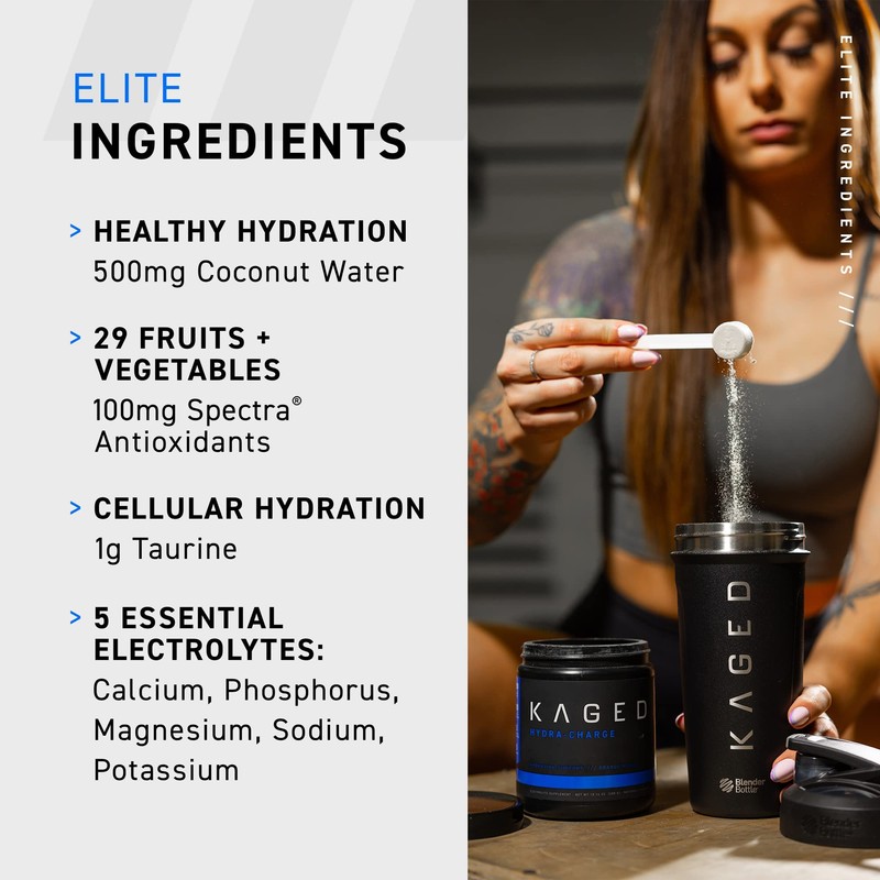 Electrolytes, Kaged Hydra-Charge Premium Electrolyte Powder, Pre Workout, Post Workout,