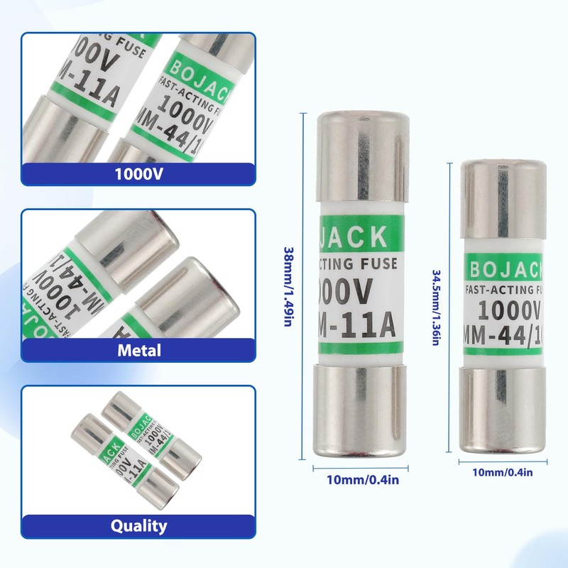 BOJACK Multimeter Fuse DMM-11A and DMM-44 Fast Acting Digital Multi
