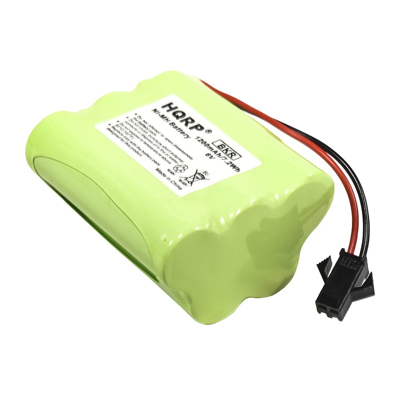 HQRP 6V Battery SM-2P Plug for Harbor Frieght Solar Light,