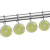 Green Lemon Decorative Shower Curtain Hook Rings 12 Pack Shower