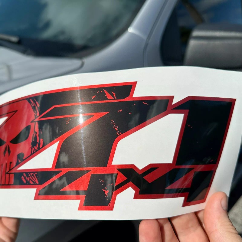 GOLD HOOK Z71 Decals, Punisher Edition Stickers, Premium Series (Metallic