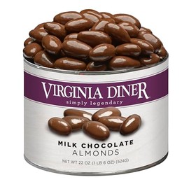 Virginia Diner - Gourmet Natural Milk Chocolate Almonds, 22 Ounce Tin