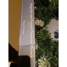 Sandra Lee Christmas Magnolia And Frosted Pinecone Wreath New In Box 18"