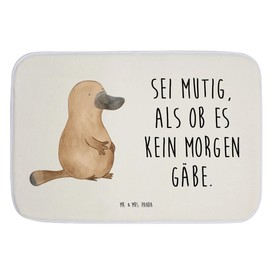 Mr. & Mrs. Panda Bath Mat Platypus Courage Gift Bath Mat Holiday Platypus New Beginning Bathroom Rug Sea Animals Sea Training