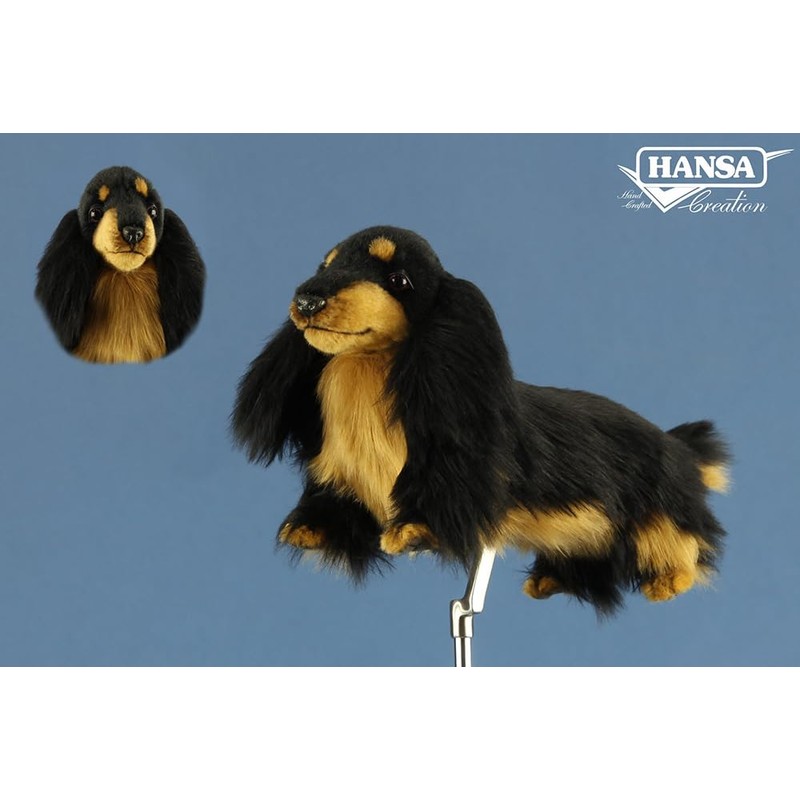 Hansa BH8365 Miniature Dachshund Long Hair Plush Head Cover for