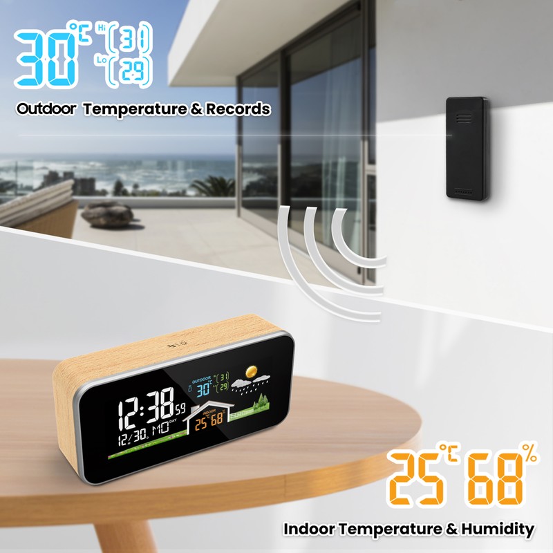 EM1005A Weather Station Indoor and Outdoor Digital Display Thermometer Humidity