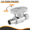 4-PCs HeSun Pex Straight Stop Valve, 1/2" PEX x 3/8"