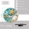 SPUNKER Wall Clock,Beach Seashell Starfish Kitchen Wall Clock,Coastal Clocks 10