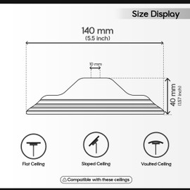 140mm Green Brass Ceiling Rose for Pendant Light Fitting Complete Kit