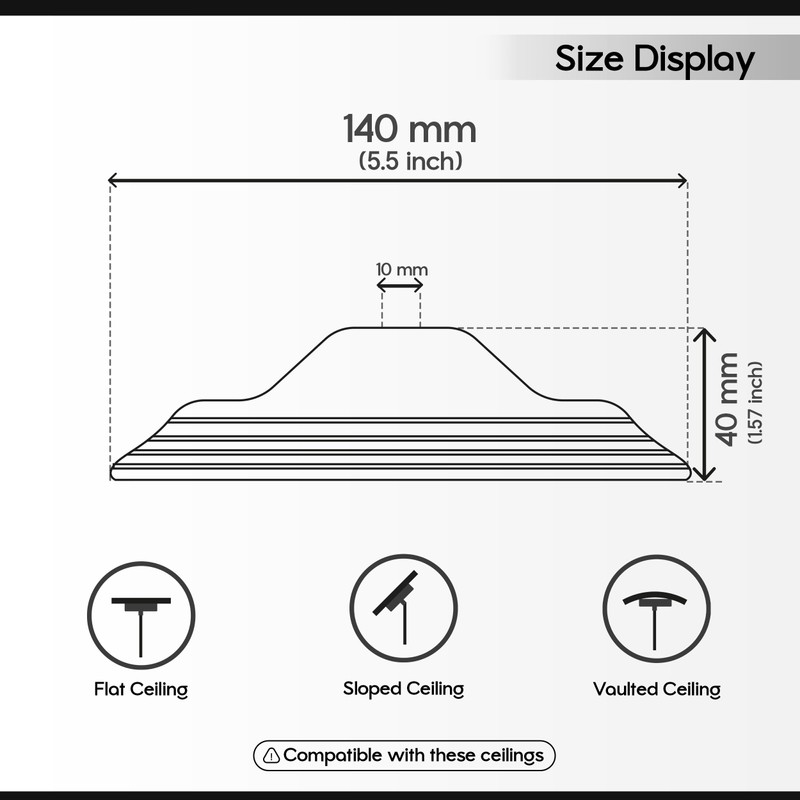 140mm Green Brass Ceiling Rose for Pendant Light Fitting Complete