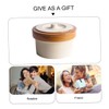 GRIRIW Egg Steamed Bowl Ceramic Stew Pot Lid Included for