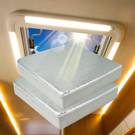 FIOQE 2PCS 14"x14"x3" Universal RV Vent Insulator, Skylight Shade RV Skylight Cover with Reflective Surface,for Camper Vents for 14 Inch X 14 Inch RV