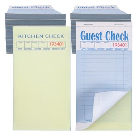 ESSENTIAL Guest Check Books 3.5" x 6.7", 1000 Duplicates Server Note Pads for Restaurants, Waitress Order Books with Copy Paper (20 Books)
